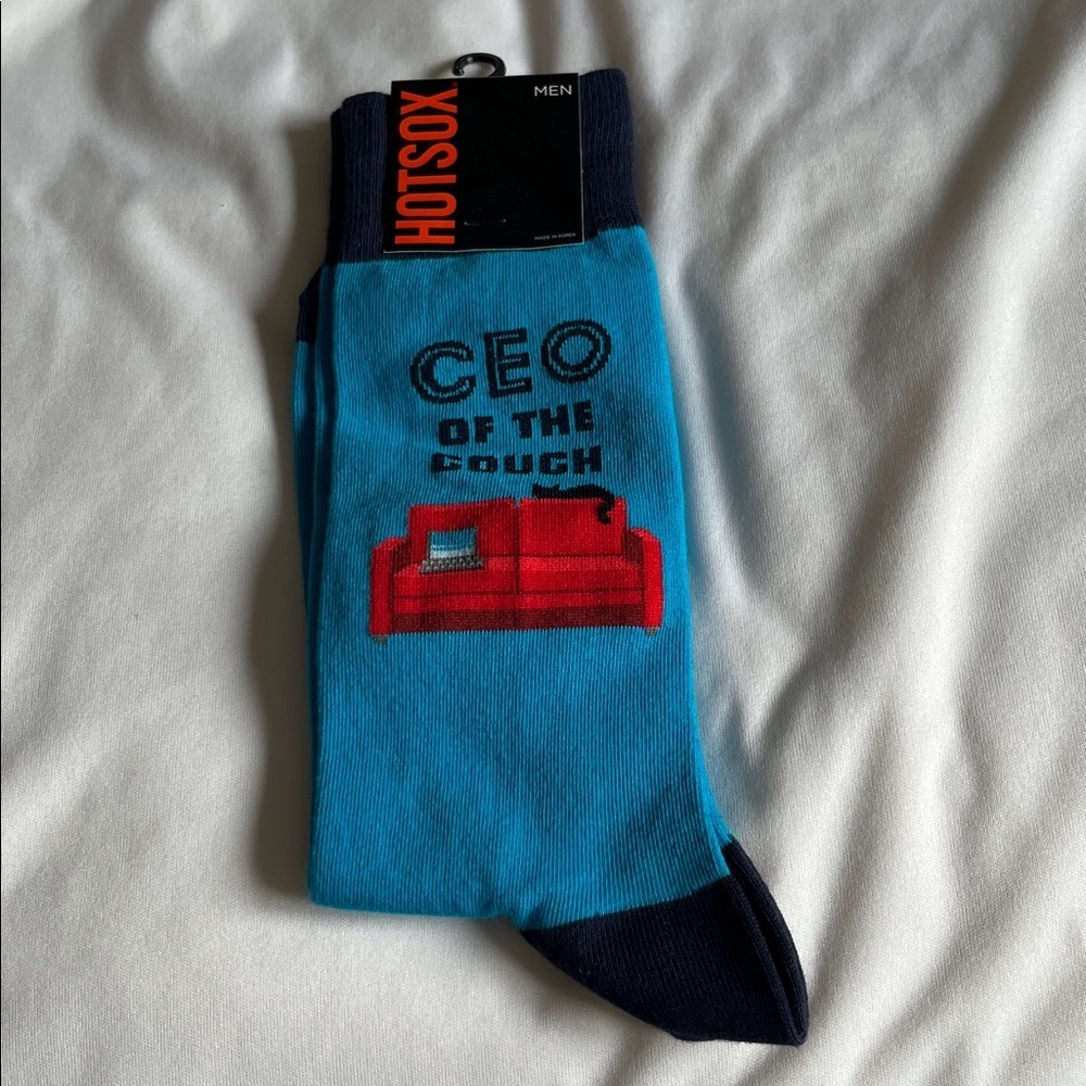 Hot Sox men’s CEO of the Couch socks. Size 10-13. NWT